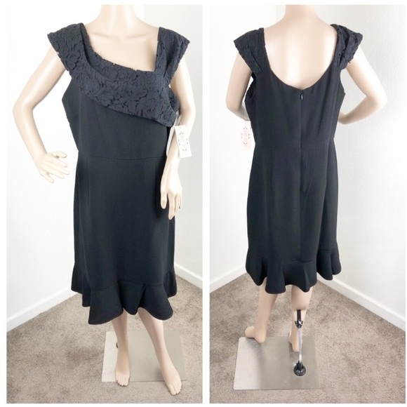 NEW Nanette Lepore Rich Romantics very black dress - Picture 1 of 8